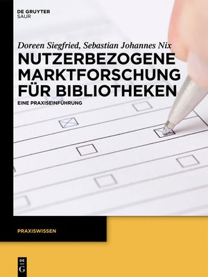cover image of Nutzerbezogene Marktforschung für Bibliotheken